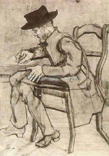 man-writing-facing-left-1881-artist-Vincent-Van-Gogh