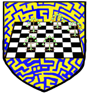 chessboard, lateral view